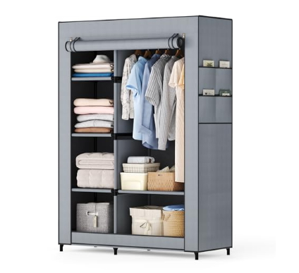 Portable Wardrobe with Lid - Durable Clothes Storage Organizer