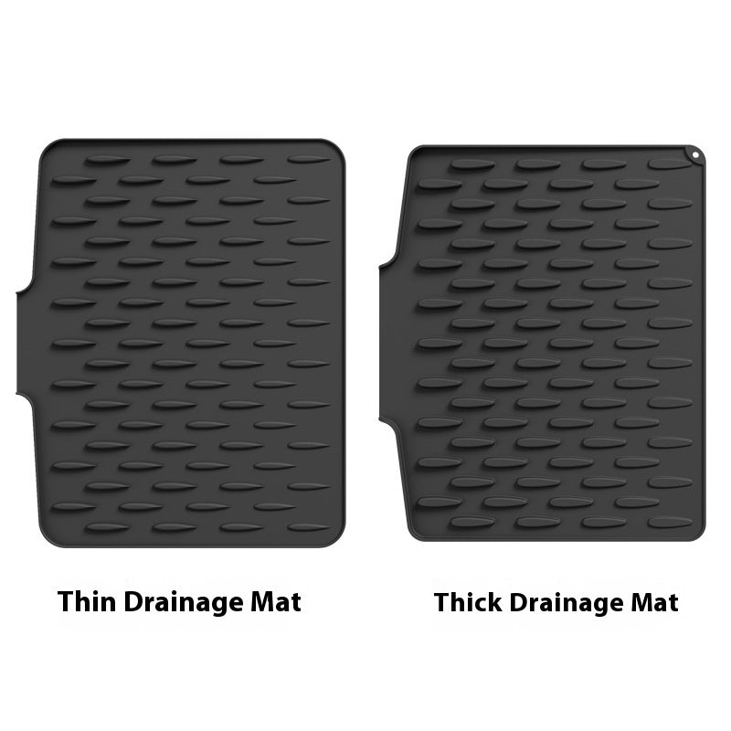 Silicone Drainage Mat for Kitchen Countertop Heat Insulation and Drying