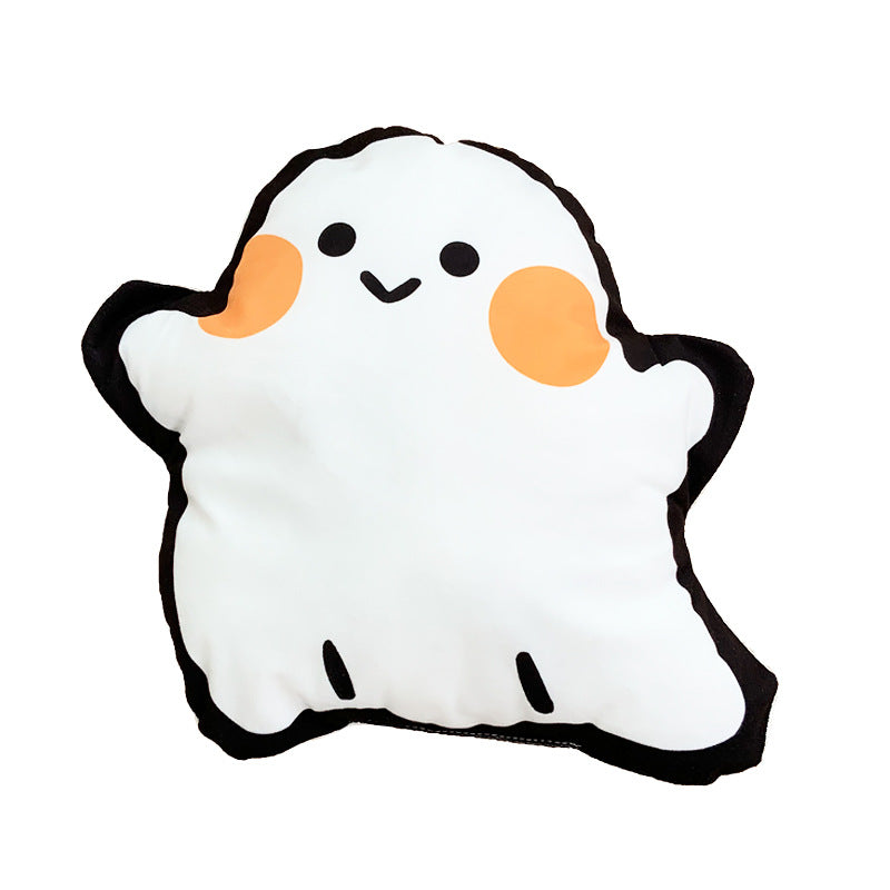 Halloween Death Doll Plush Pillow with Cartoon Design - 33x35cm