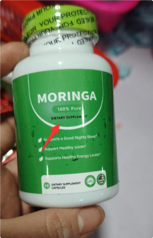 Moringa Leaves Capsules - 60 Count Health Supplement for Adults