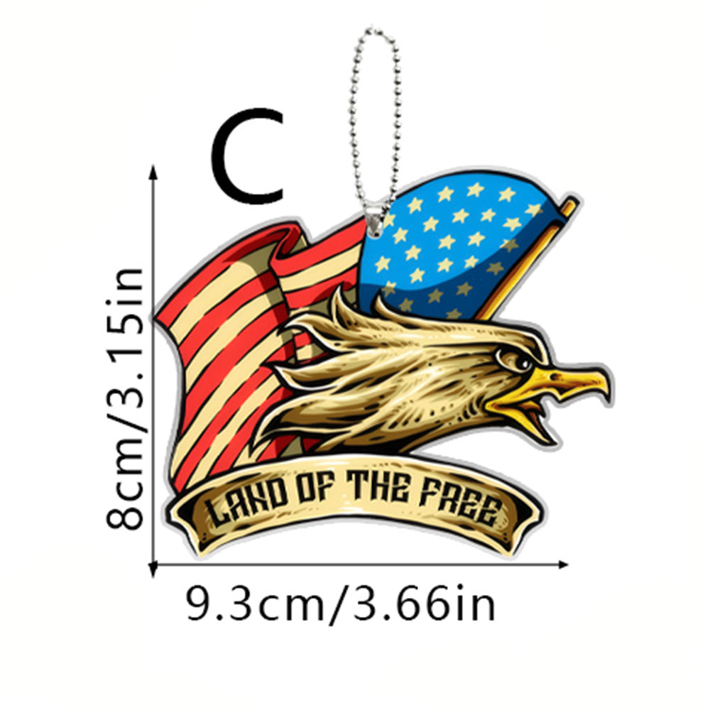 American Eagle Flag Acrylic Car Pendant - Creative Home & Party Decor
