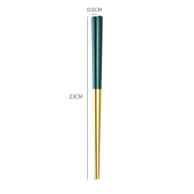 Stainless Steel Non-Slip Anti-Fungal Chopsticks for Home Use
