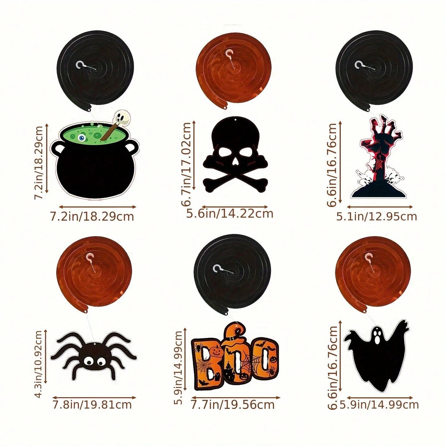 36 Pcs Halloween Hanging Swirl Decorations - Spooky Ceiling Decor