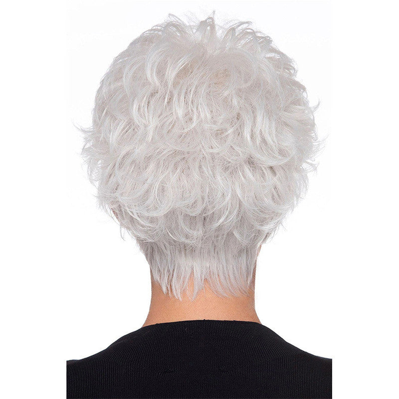 White Synthetic Cosplay Wig - 6inch Short Length