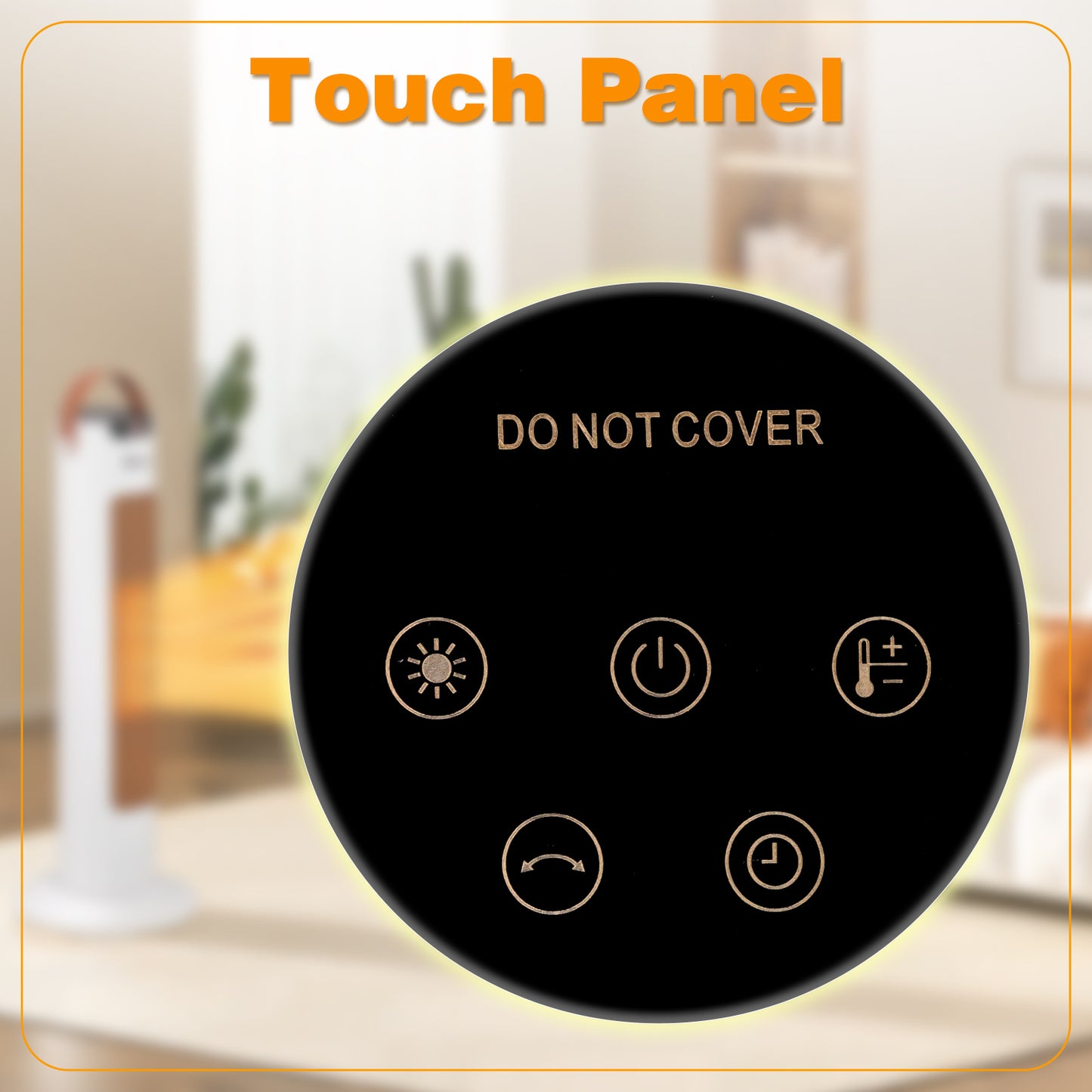 24-Inch Tower Space Heater 1500W WiFi App & Remote Control Thermostat