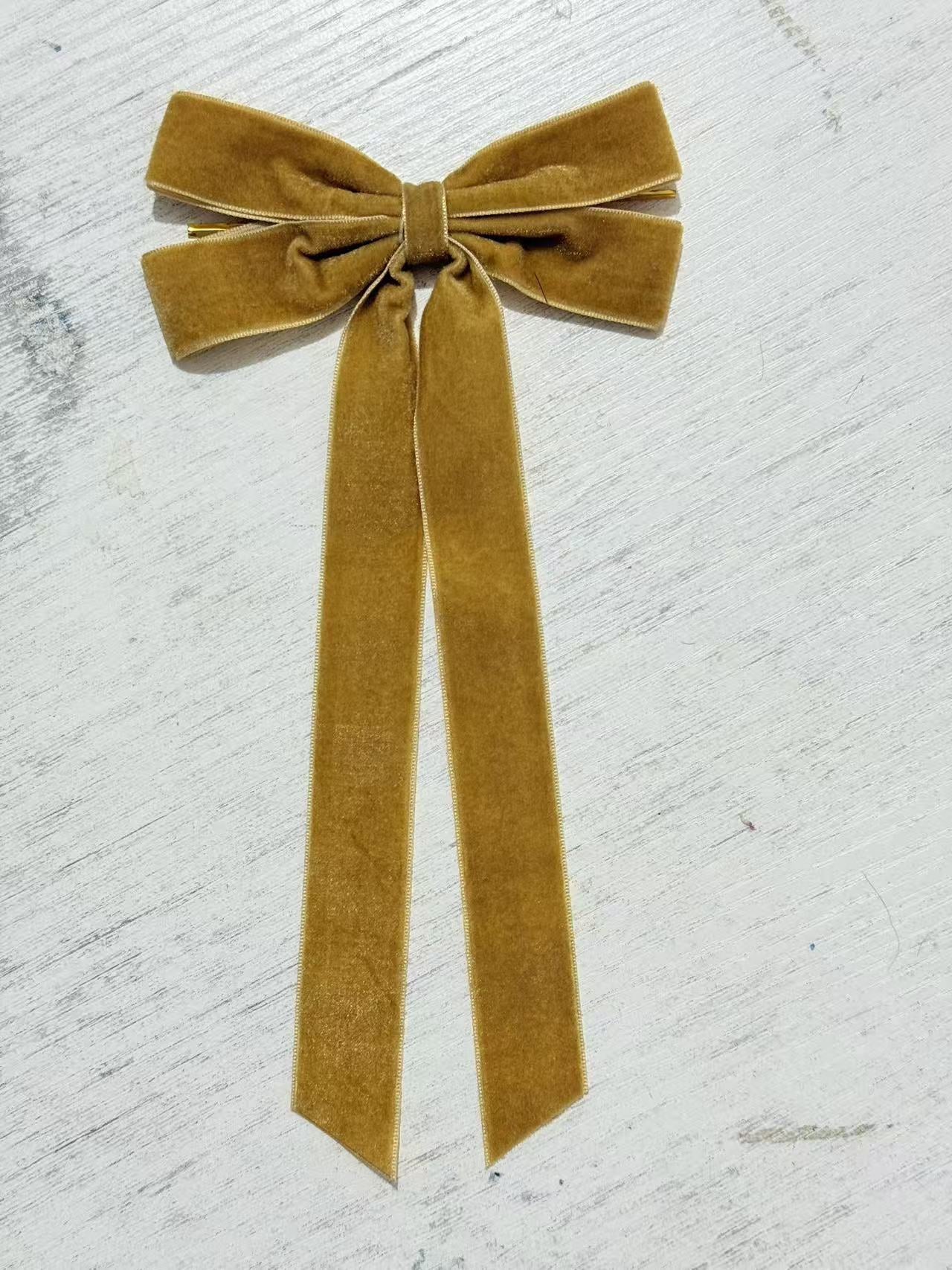 Velvet Bow Christmas Tree Ornament Home Holiday Decor