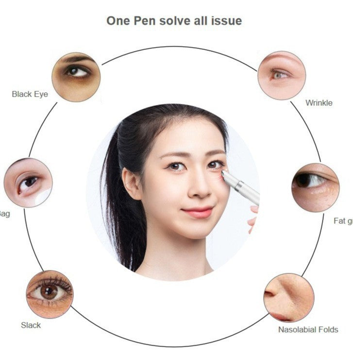 Eye Bag Removing Face Massager with Color Light - White