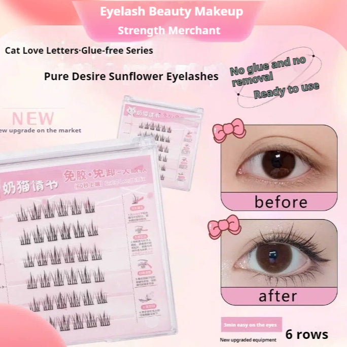 Self-Adhesive False Eyelashes - High-Quality Soft Eye Makeup Lashes