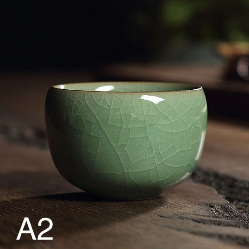 Ceramic Tea Cup Set with Ge Kiln Glaze - Kung Fu Tea Ceremony Accessories