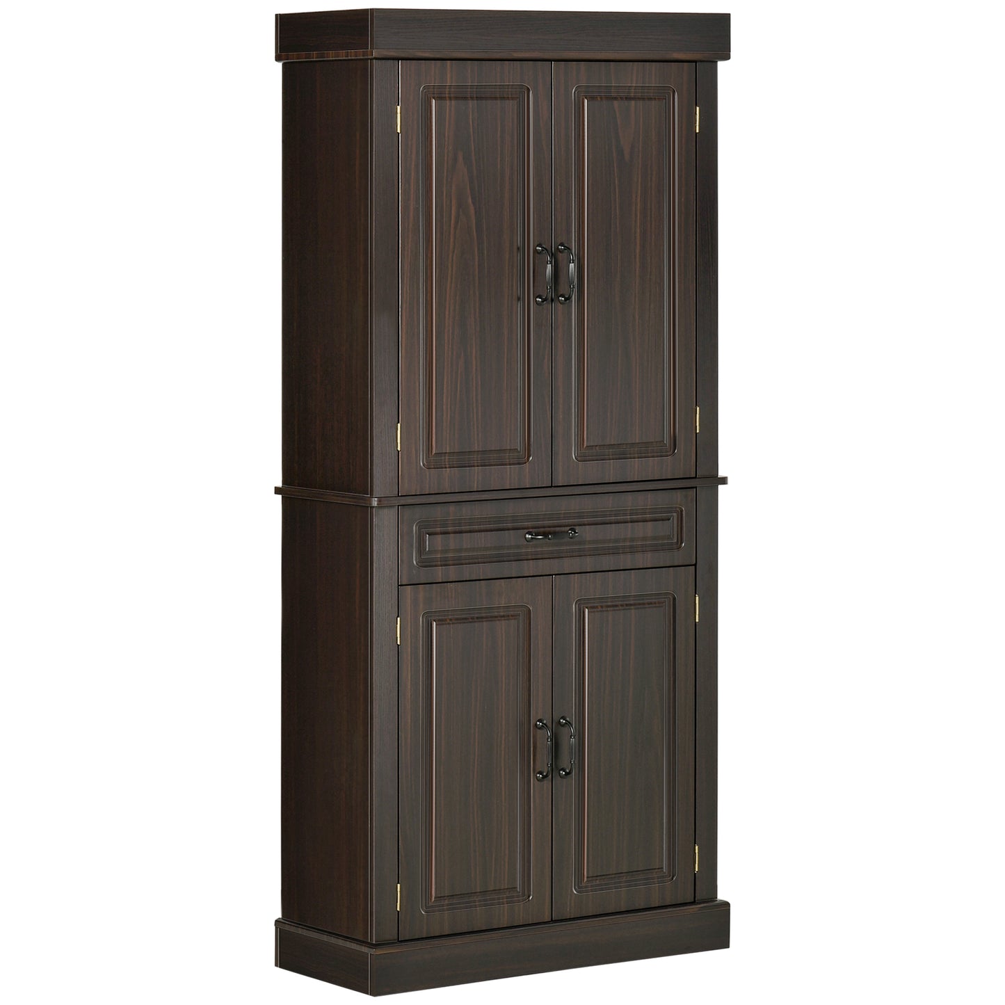 71" Freestanding Kitchen Pantry Cabinet with Drawer - Coffee