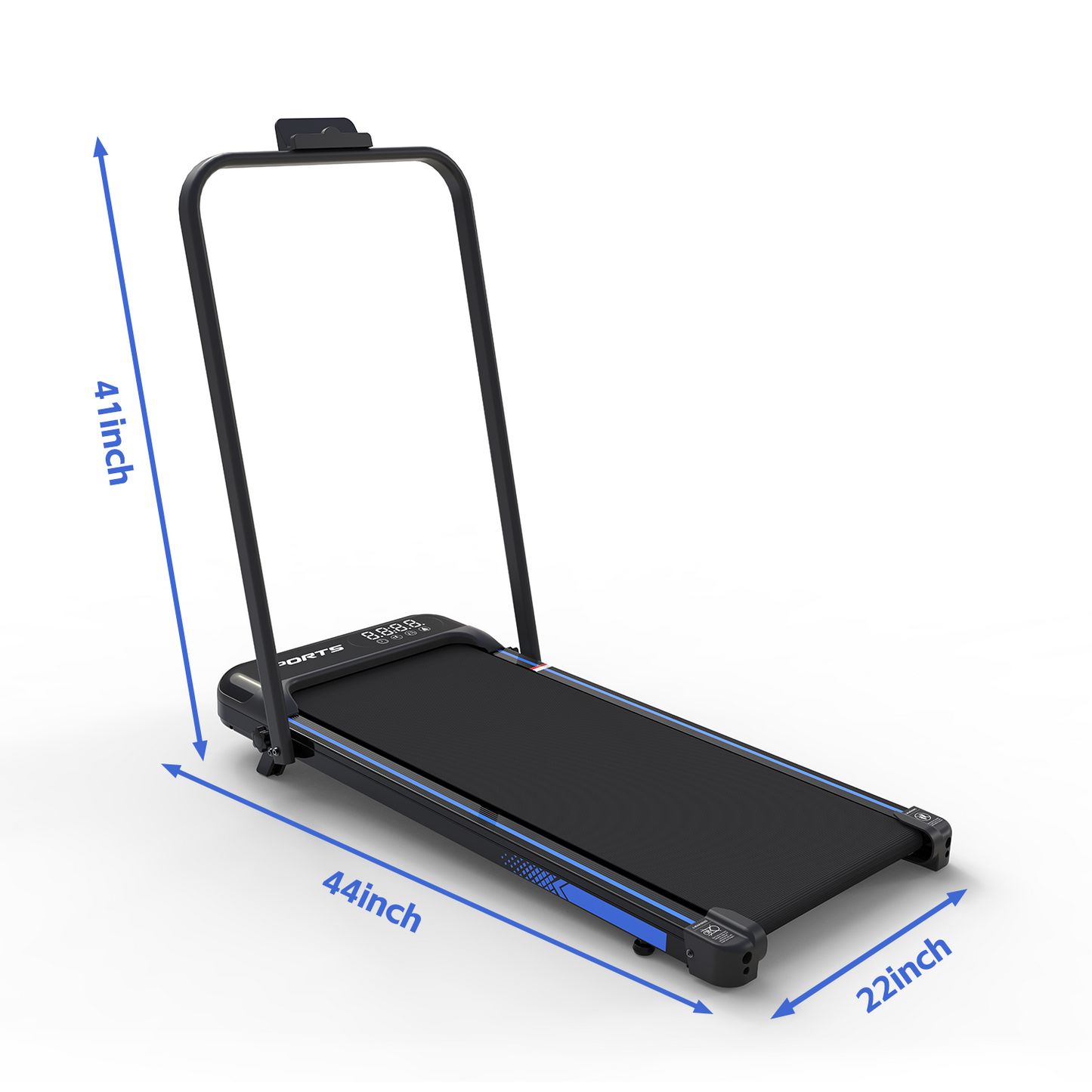3 in 1 Foldable Under Desk Treadmill with Incline - Black