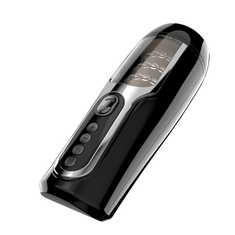 Men's Automatic Vibration Massager with Telescopic Function - Black