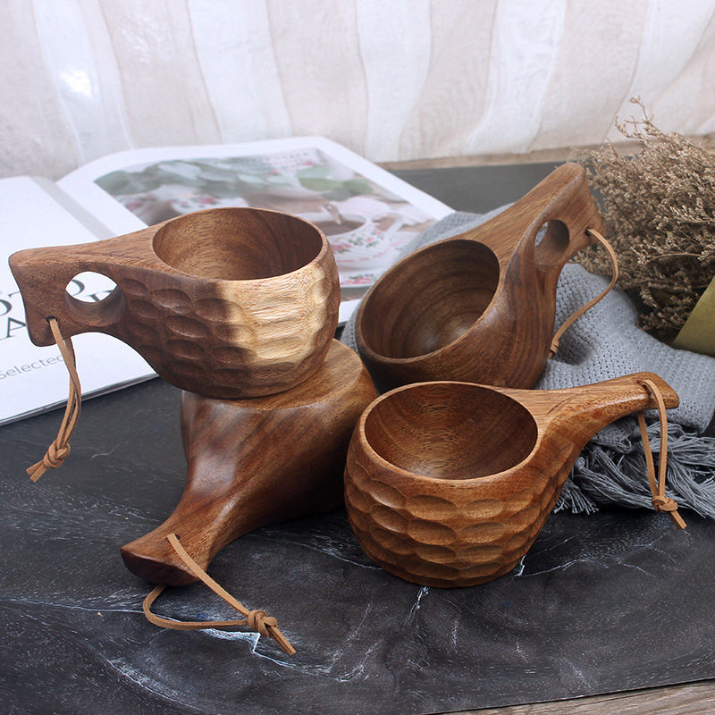 Wooden Water Cup Acacia Mangium Handcrafted Drinkware - Multiple Variants