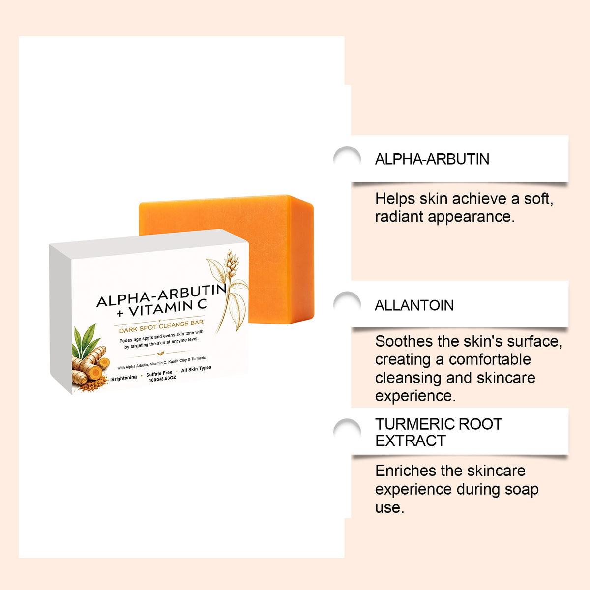 Lightening Facial Cleansing Soap 100g Brightening Skin Care