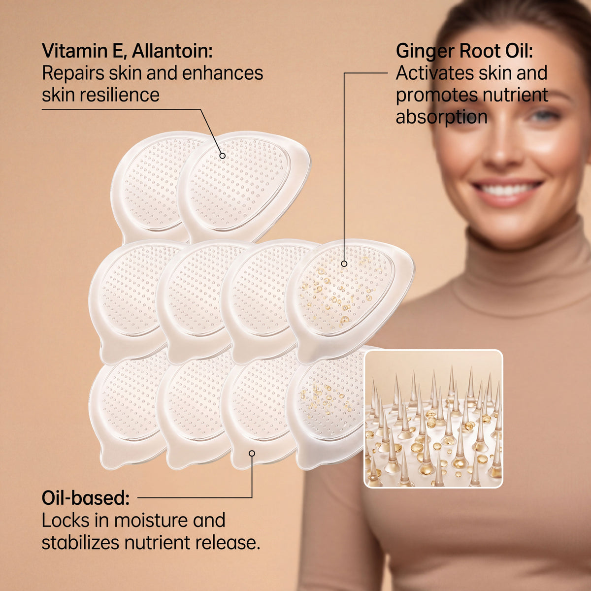 Breast Enhancement Microneedle Patch, 10 Pieces Per Pack