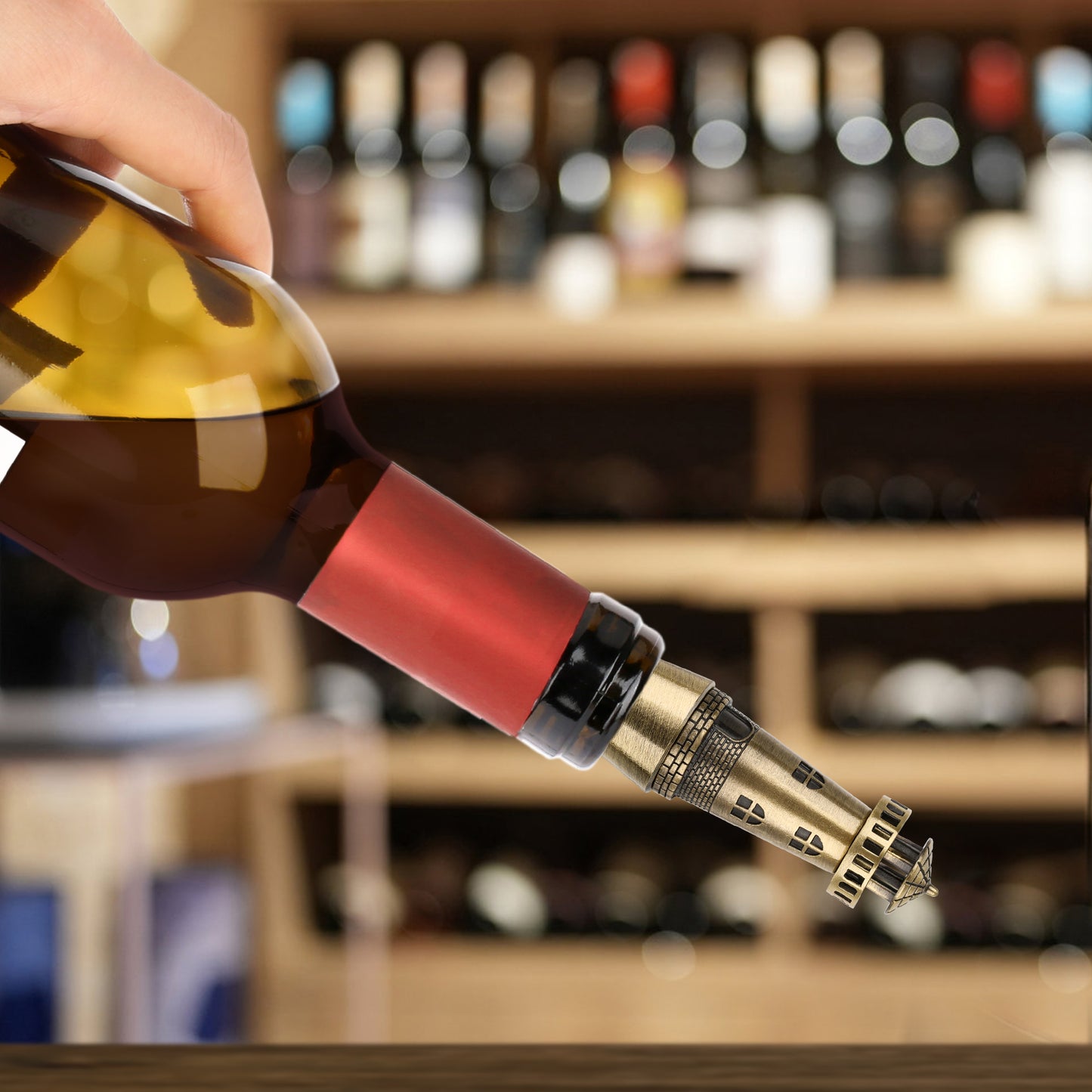 Creative Lighthouse Wine Stopper - Retro Zinc Alloy Wine Preserver