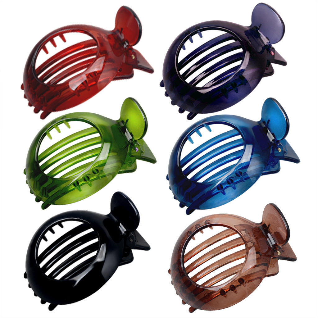 Stylish Round Hollow Hair Barrettes for Women - Multiple Colors