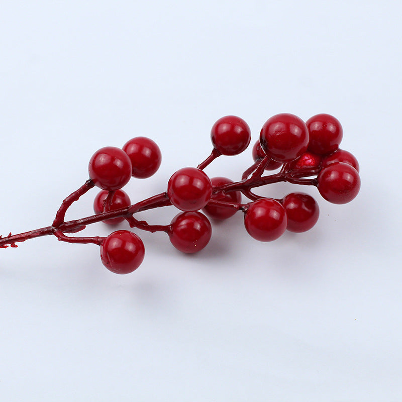 Christmas Foam Fruit Decoration with 14 Hawthorn Heads - Festive Party Supplies