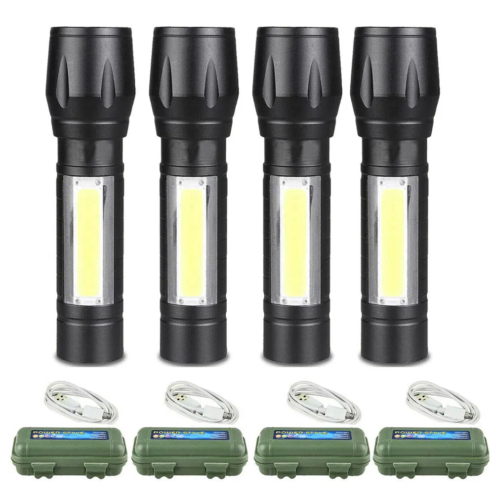 Mini LED Headlamp Flashlight with COB Light and USB Rechargeable Battery