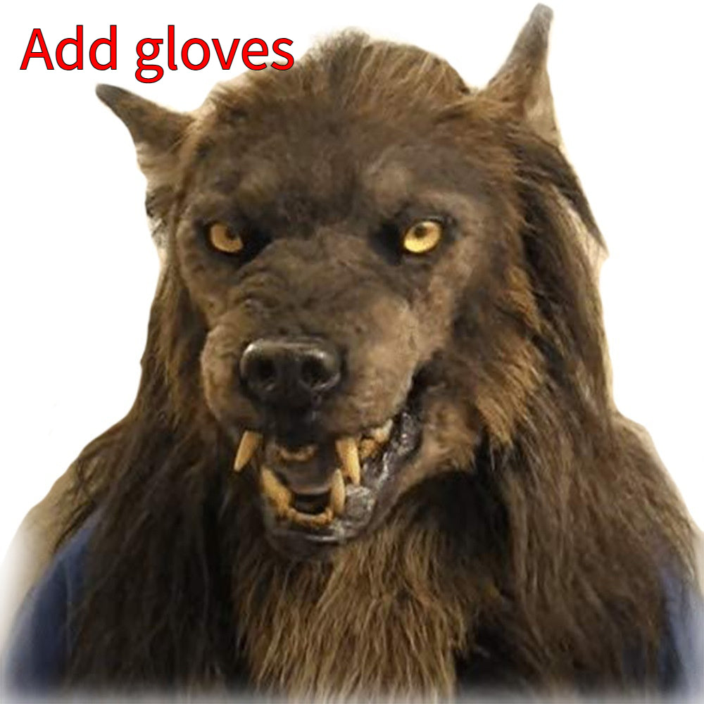 Latex Wolf Head Mask Cosplay Costume Prop for Party & Themed Events