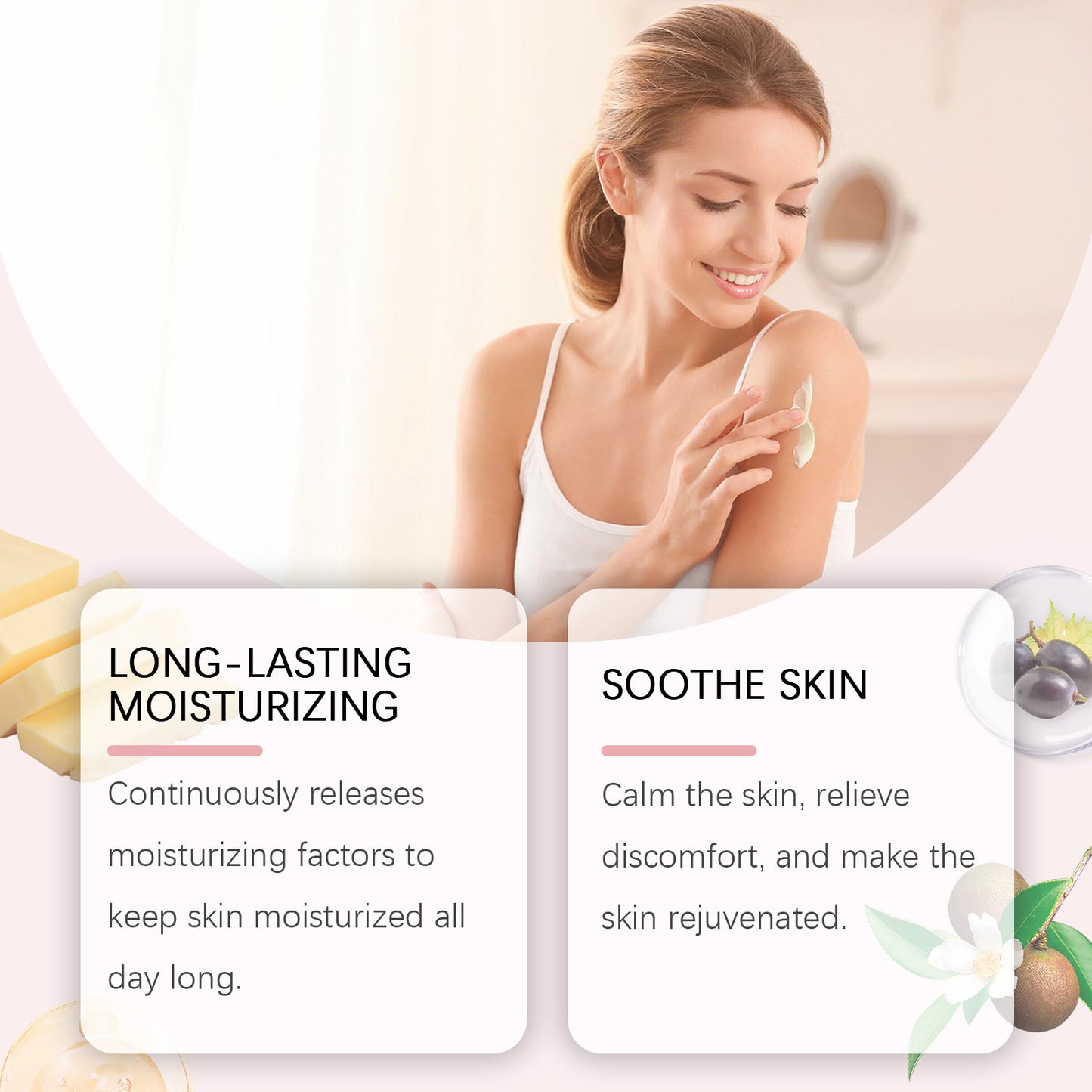 Peach Hydrating Body Cream - Moisturizing & Firming Skin Treatment