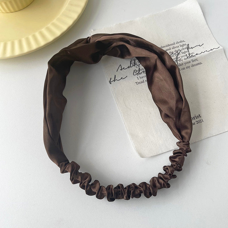 All-Match Satin Headband with Wide Side Hair Accessory - Multiple Colors