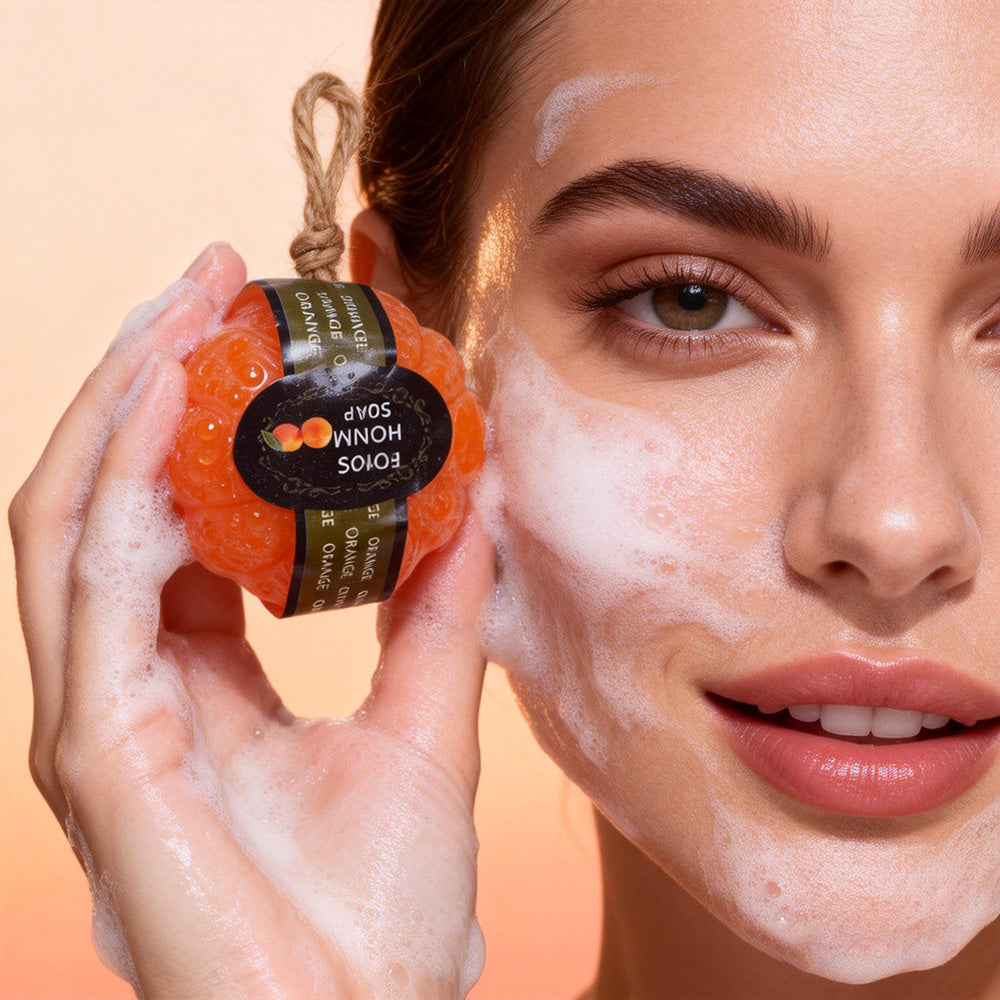 Orange Fruit Soap 60g Natural Body Care Bar for Fresh Skin