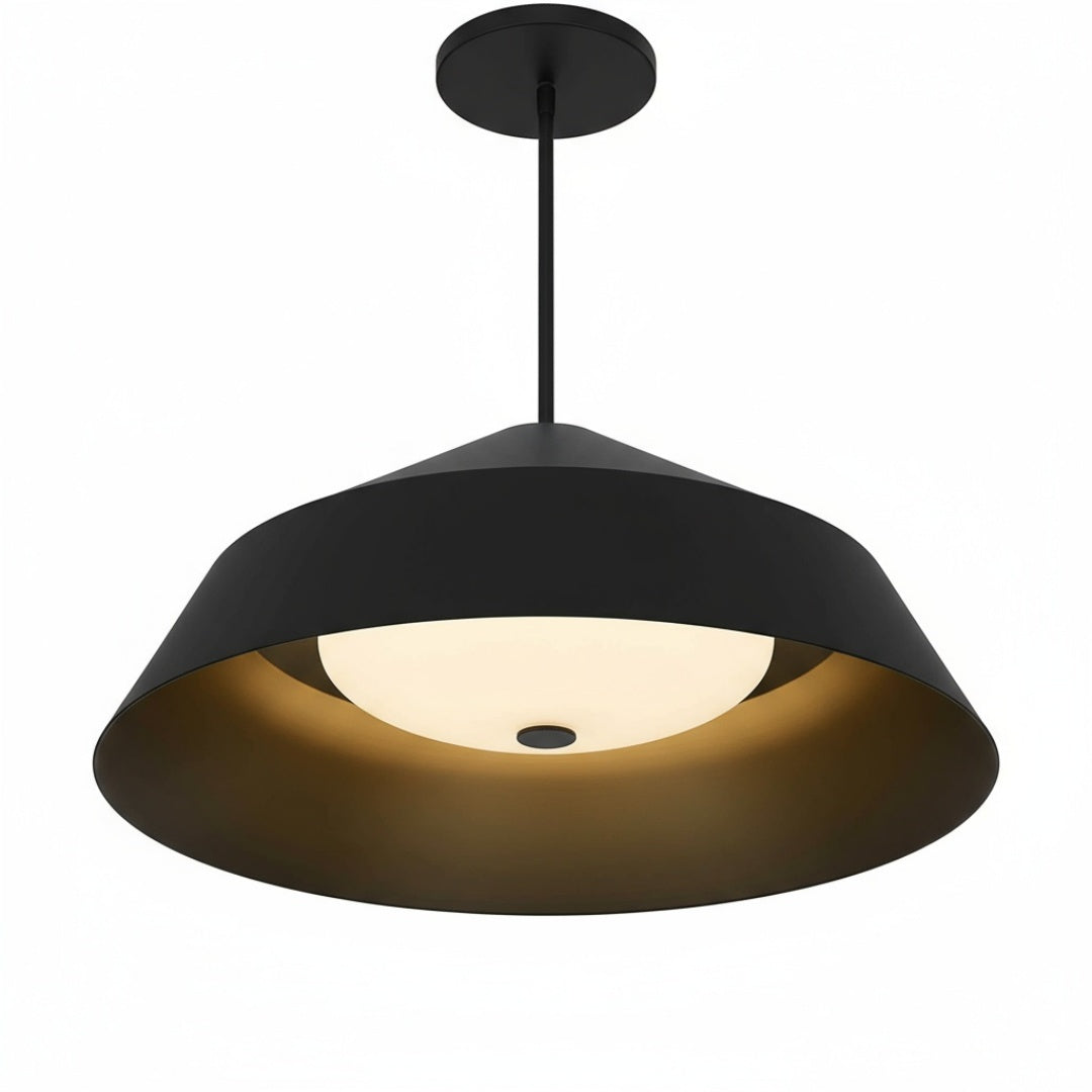 22-Inch Integrated LED Black Pendant Light Fixture