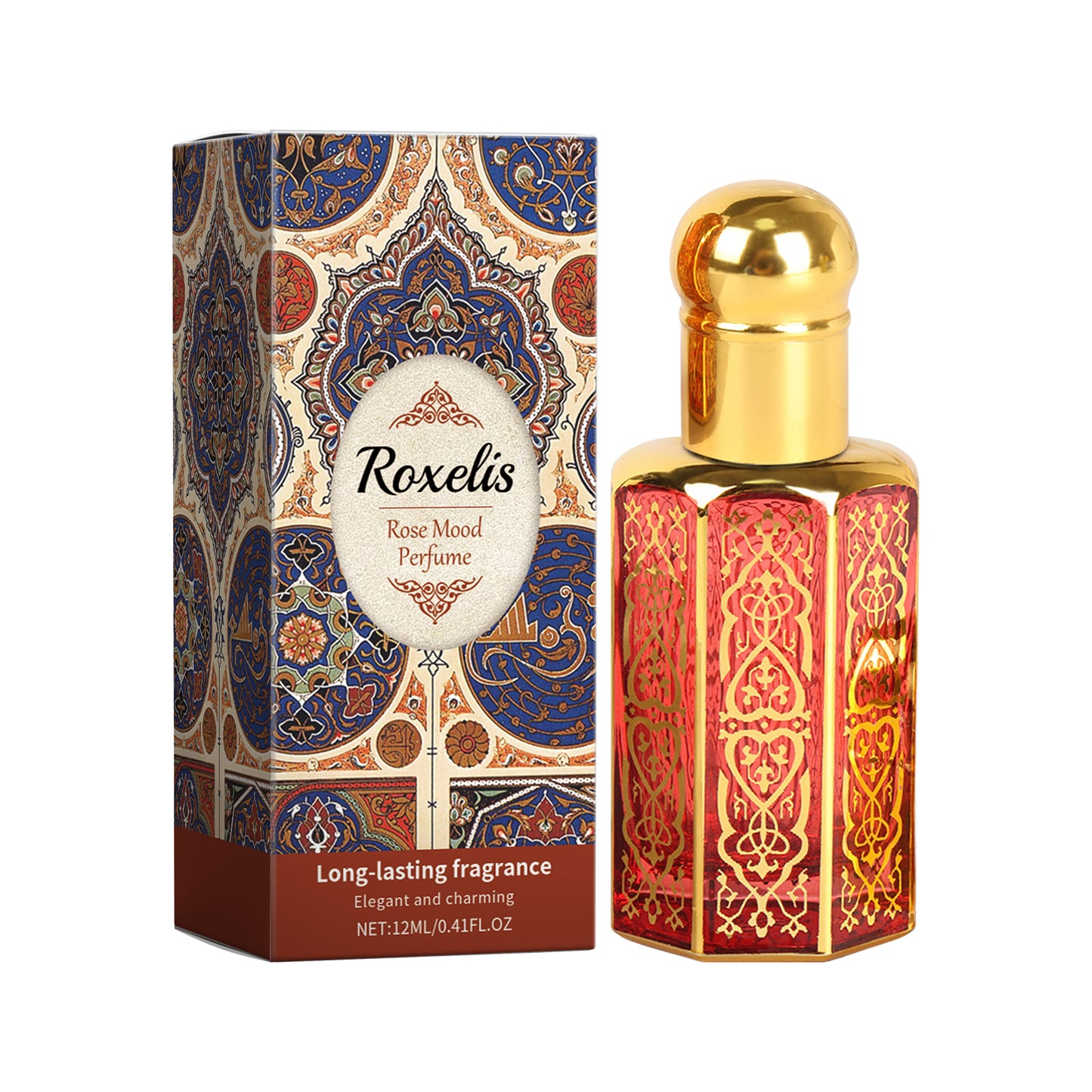 Arabian Rose Roll-On Perfume Oil - Long-Lasting Floral Fragrance 12ml