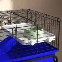 Small Animal Cage with Removable Stand and Wheels, Blue