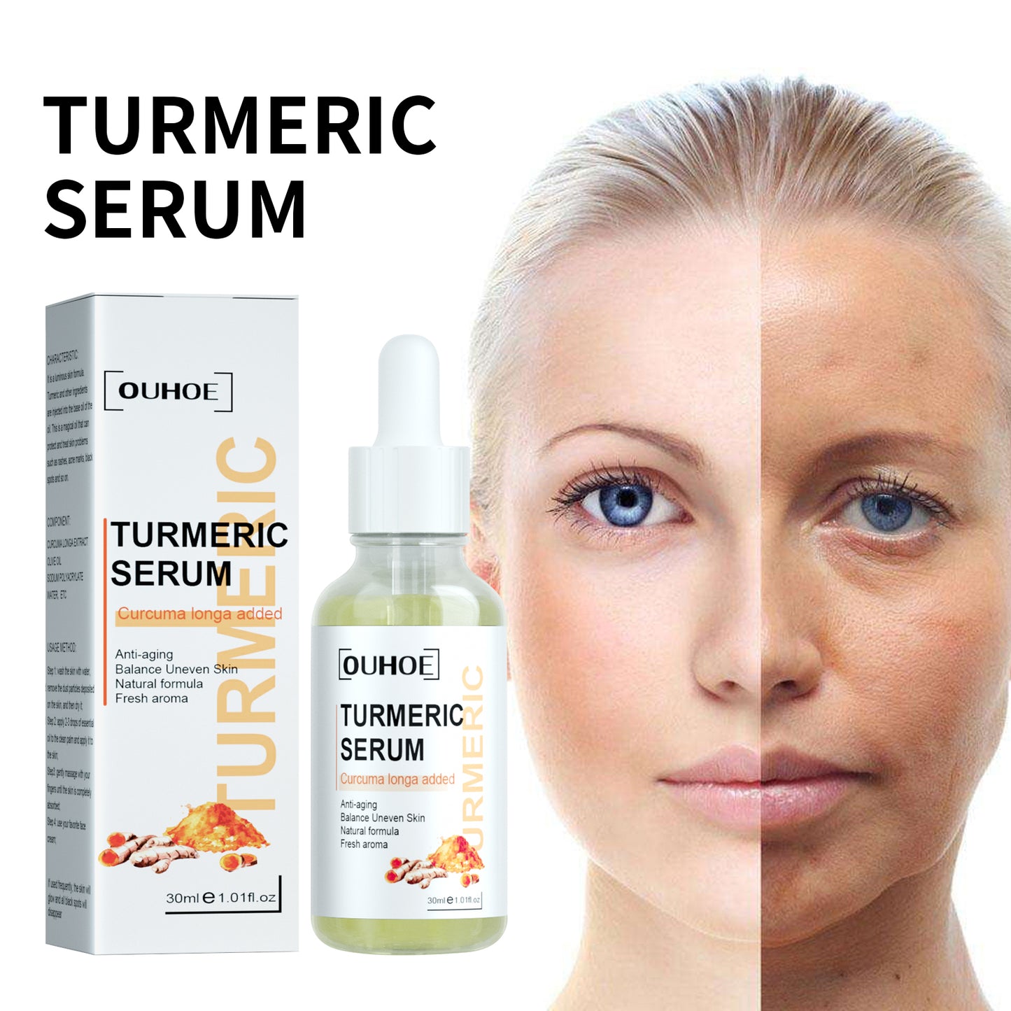 Turmeric Facial Repair Essence - Dark Spot Corrector & Anti-Aging Serum