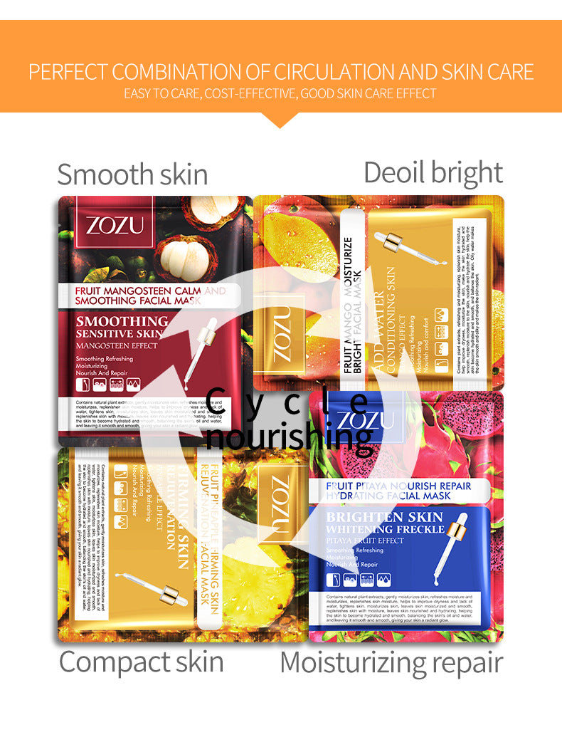 Fruit Flavor Hydrating Facial Mask for All Skin Types - Nourishing Skin Care