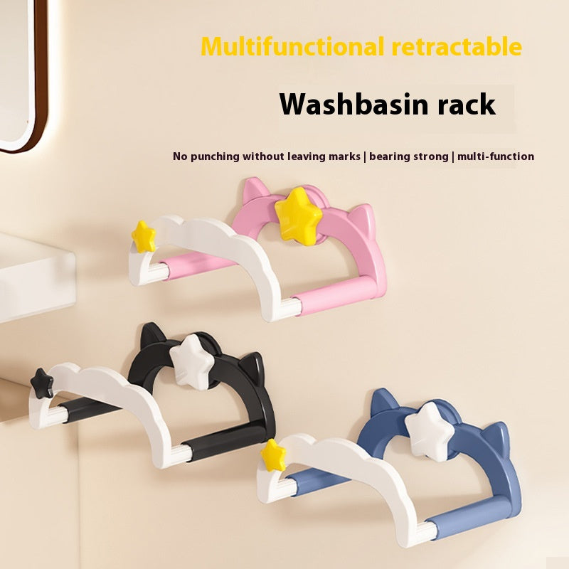 Heavy Duty Wall Hanging Shelf with Load Capacity 5kg - Punch-Free Storage Rack