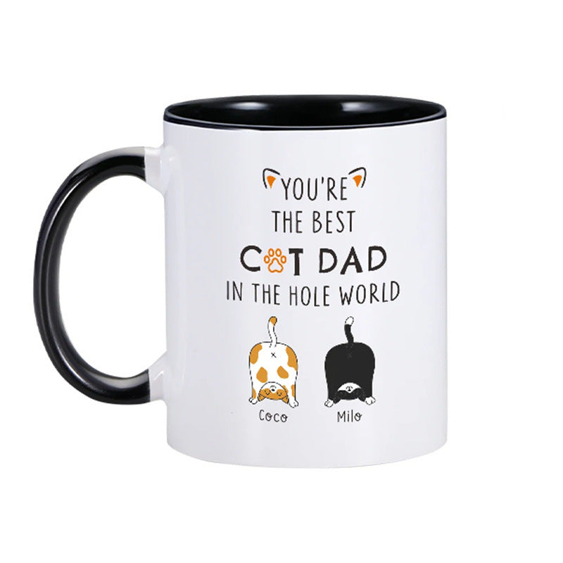 Creative Ceramic Mug with Animal Pattern - 350ml Bone China Drinkware