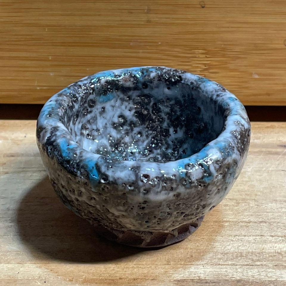 Ice Cracked Tea Cup Set - Small Japanese Style Pottery Drinkware with Variations