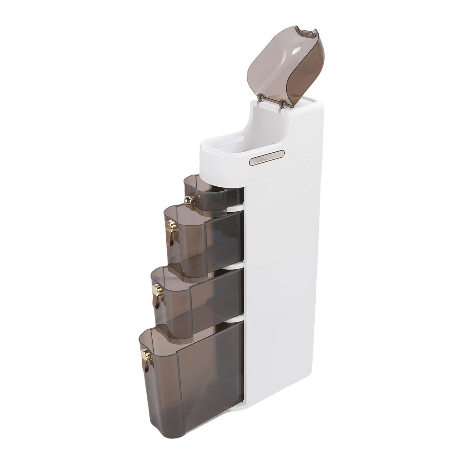 Bathroom Storage Cabinet PP PC Narrow Slim Organizer Small Corner