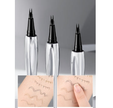 Waterproof Eyebrow Pencil with Dual-Fork Tip - Sweat-proof, Long-lasting Makeup Tool