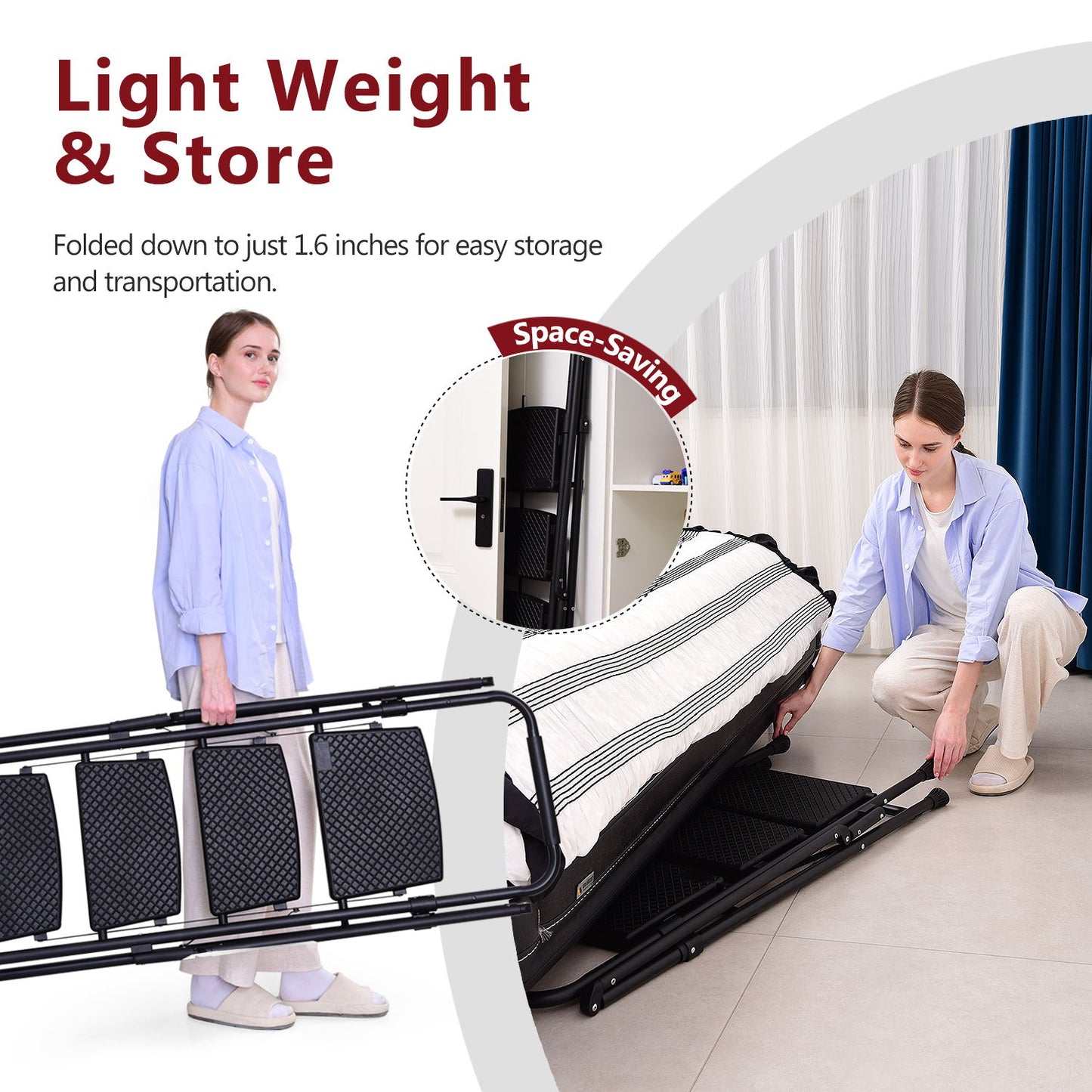 Multi-Purpose Foldable Step Ladder with Anti-Slip Feet - Space Saving & Safe