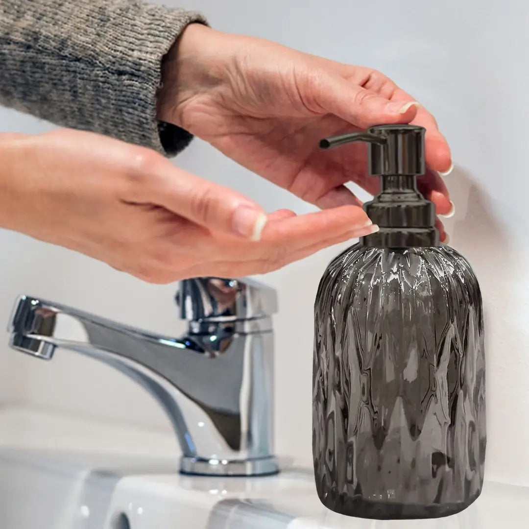 Glass Liquid Soap Dispenser Pump Bottle Bathroom Vanity & Kitchen