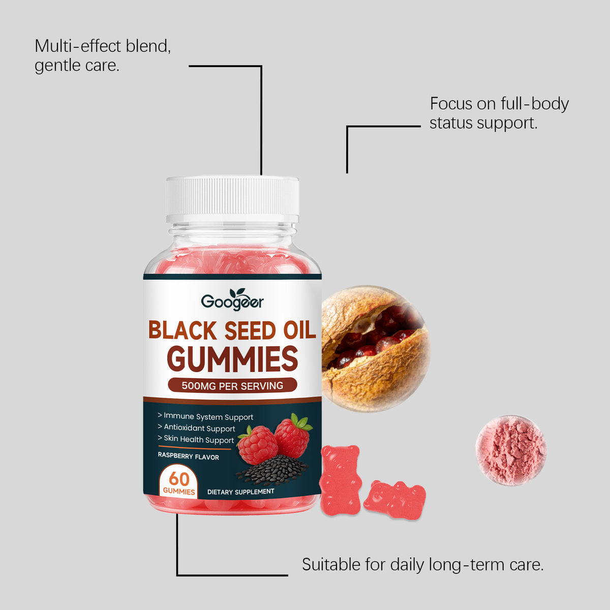 Nourishing Body Care Gummies - 60 Gummies for All Skin Types