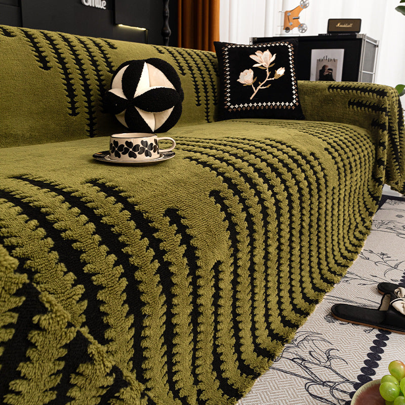 Luxury Winter Sofa Cover - Soft Fleece Dust Protector for 180x180cm & 180x380cm Sofas