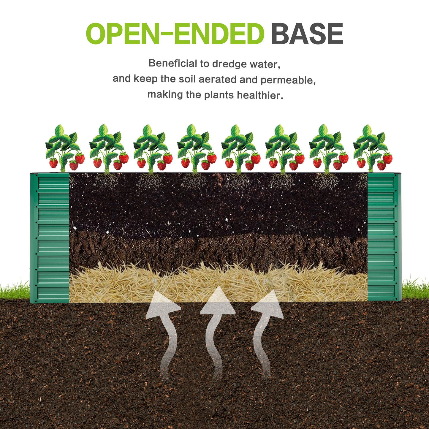 Raised Garden Bed Kit - 93.7" Metal Planter Box with Ergonomic Height