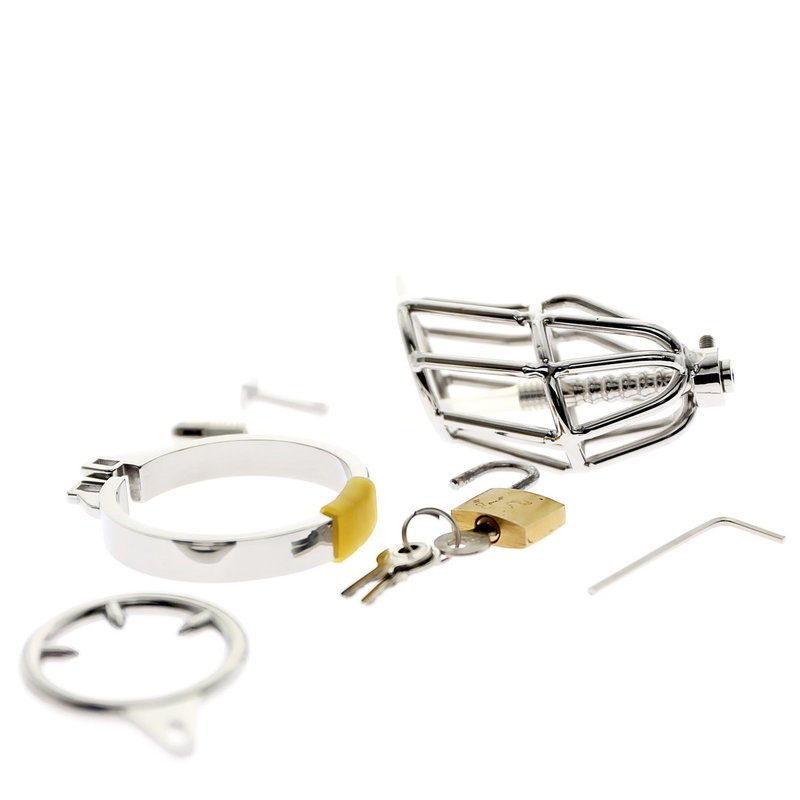 Men's Stainless Steel Chastity Lock with Multiple Sizes for Security