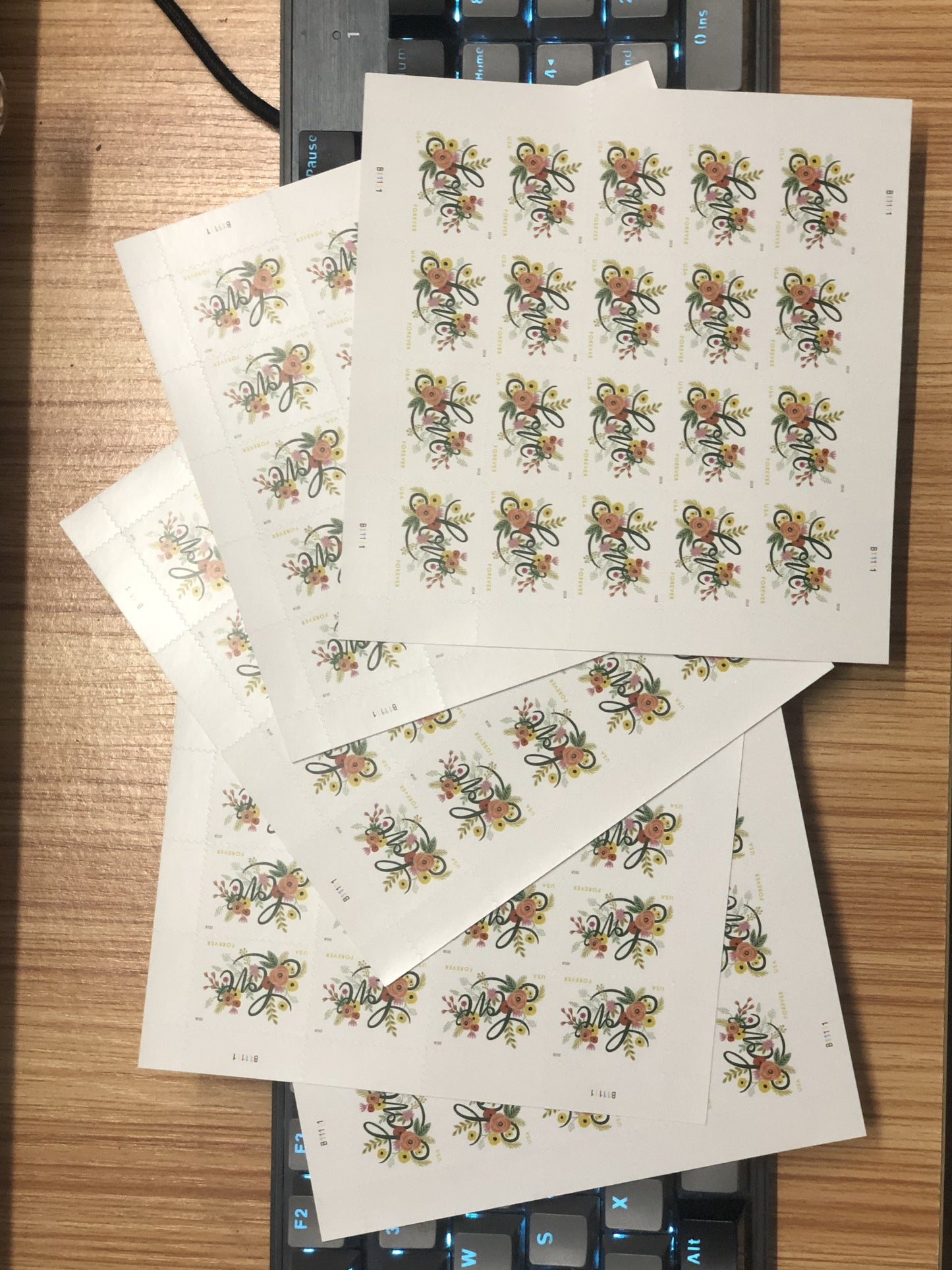 U.S. Postage Stamp - Love Flourishes Design