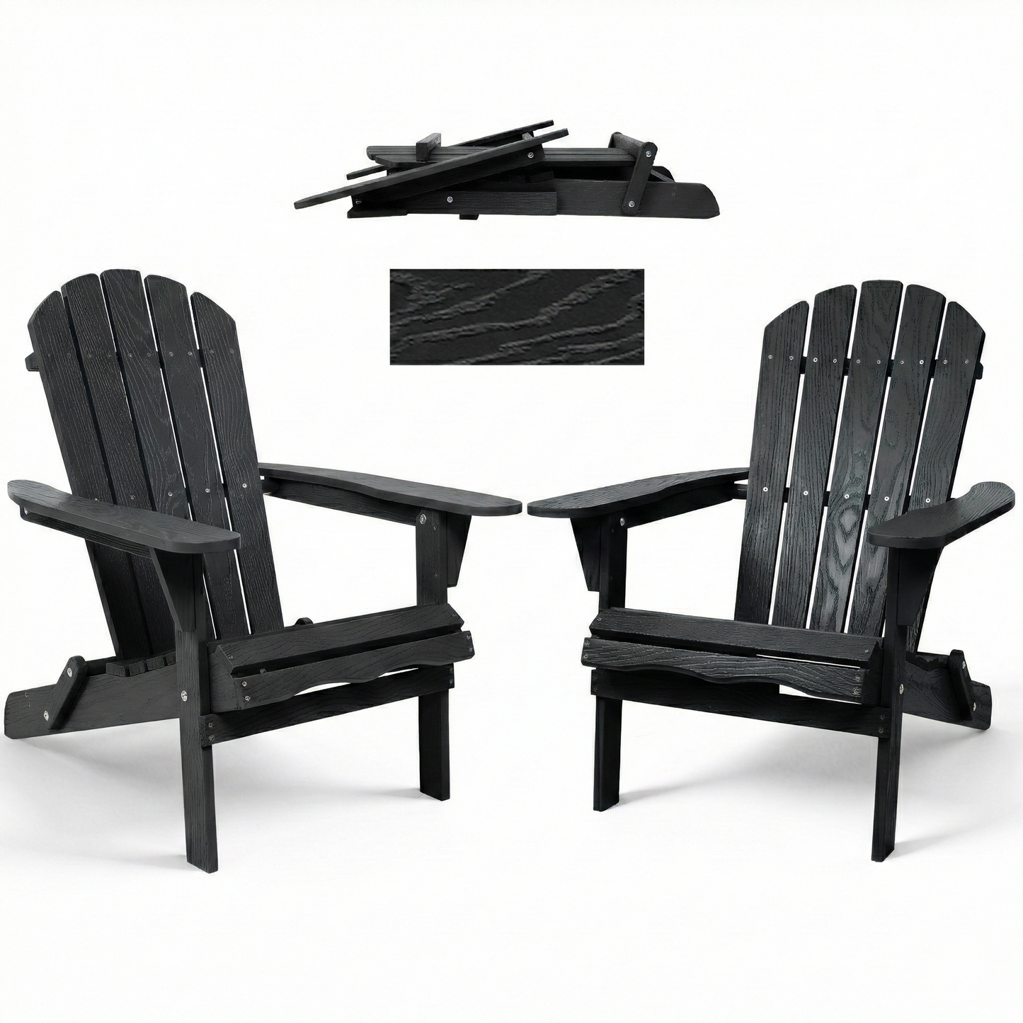 Wood Lounge Patio Chair For Garden Outdoor Wooden Folding Embossed