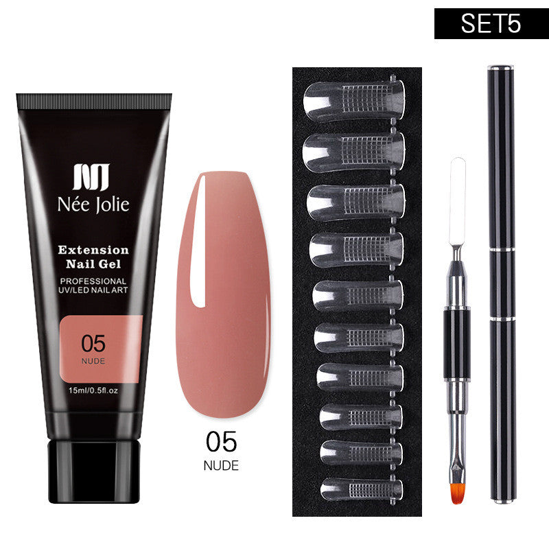 Nail Art Extension Glue Set with Brush & Sticker
