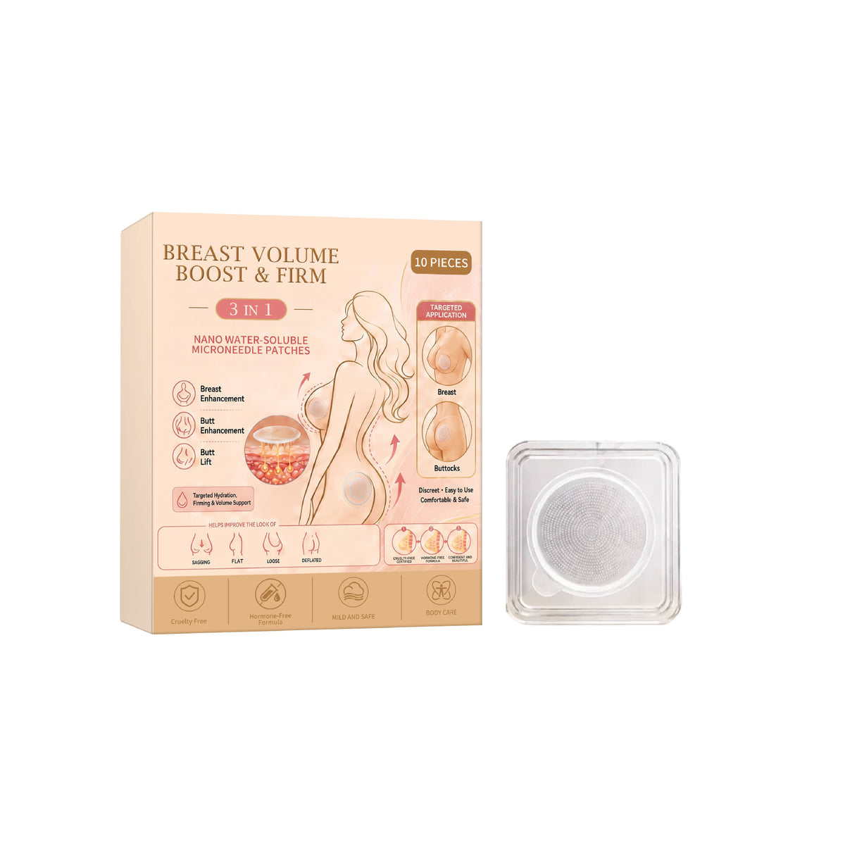 Body Care Patches - 10 Pieces for Bust & Hips