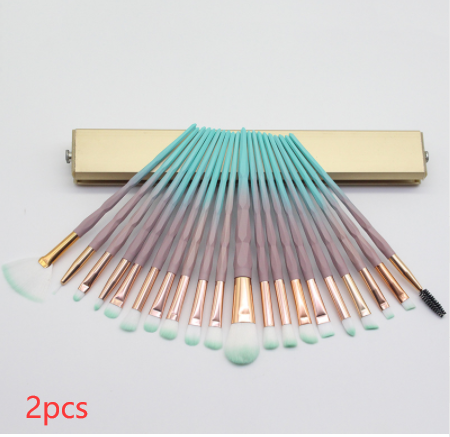 Colorful Makeup Brush Set with 20 Brushes | Cosmetic Tools for Face & Eyes