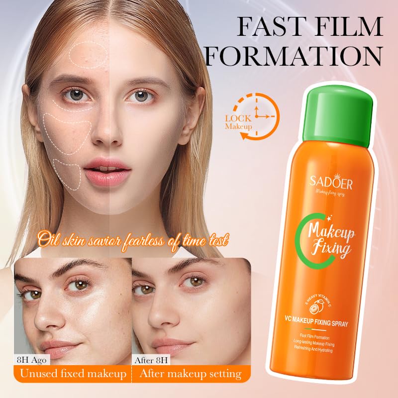 Vitamin C Makeup Setting Spray - 150ml Long-Lasting Hydrating Mist