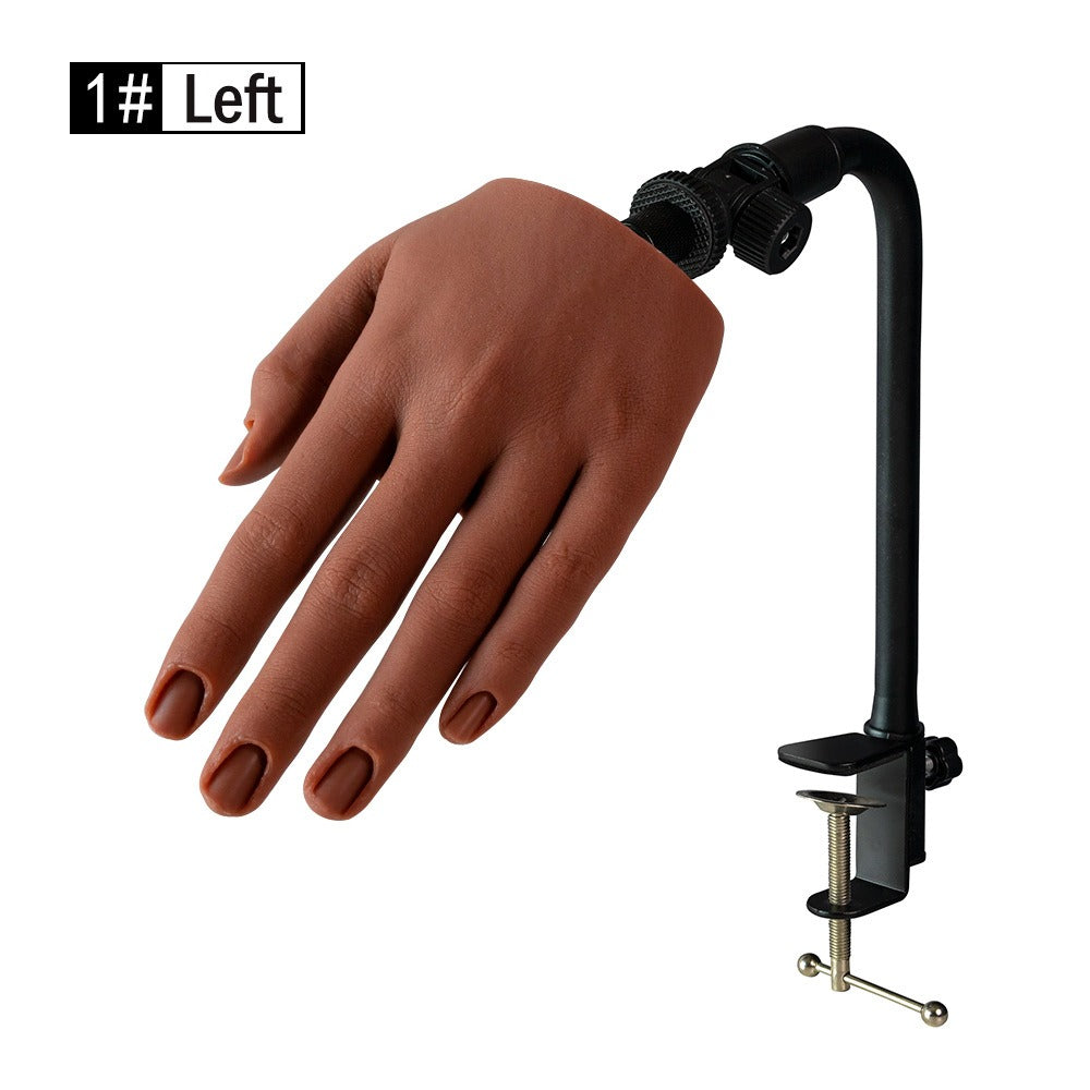Nail Art Practice Hand Model Silicone Fake Realistic Training Fingers